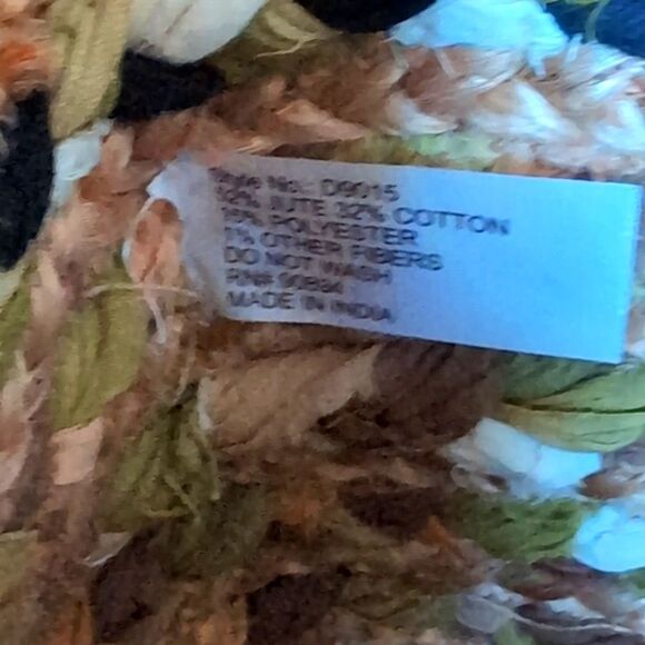 Magid BOHO Woven Jute and Cotton/ Shoulder Tote NWOT - Picture 7 of 15